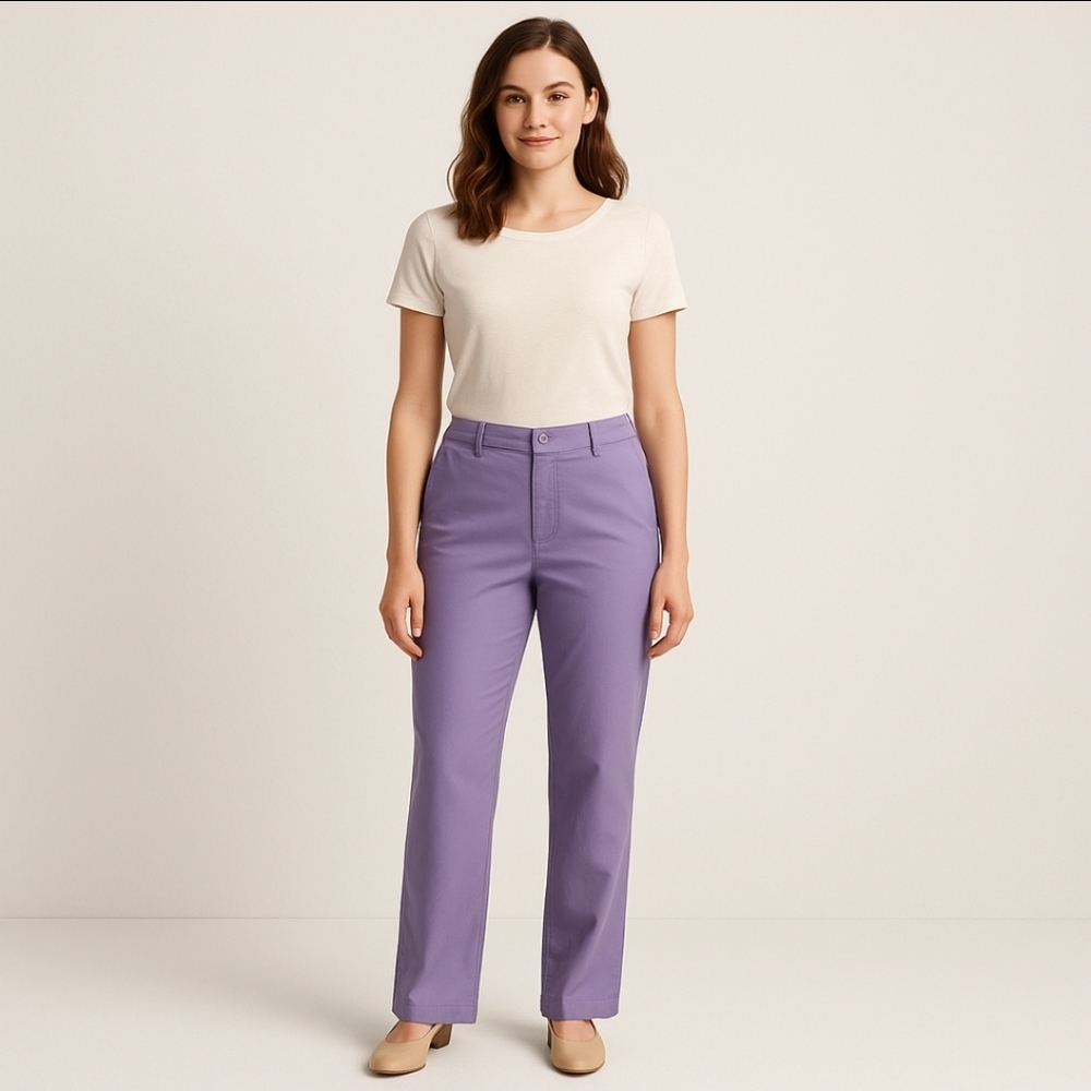 Style & Co Lavender Linen Blend Pants Sz 14